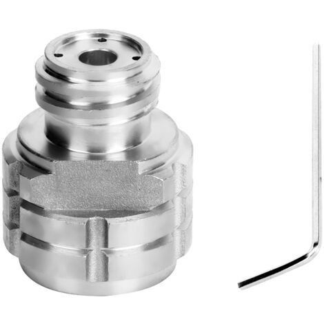 Adaptateur de Recharge CO2 Filetage Femelle G1/2 vers Mâle TR21-4 pour SodaStream, Soda Club (Argent)