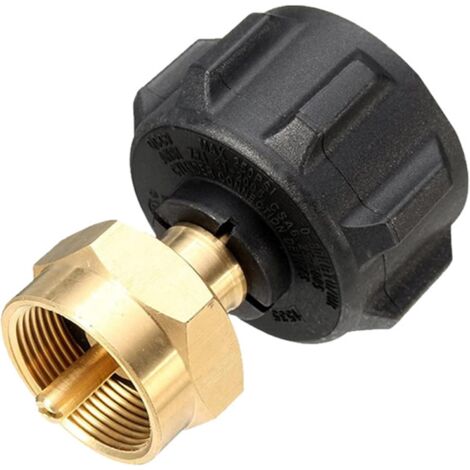 Adaptateur de recharge de propane, adaptateur recharge réservoir propane portable en laiton, robuste et sûr pour 1 lb..Réservoirs Extérieur, Camping