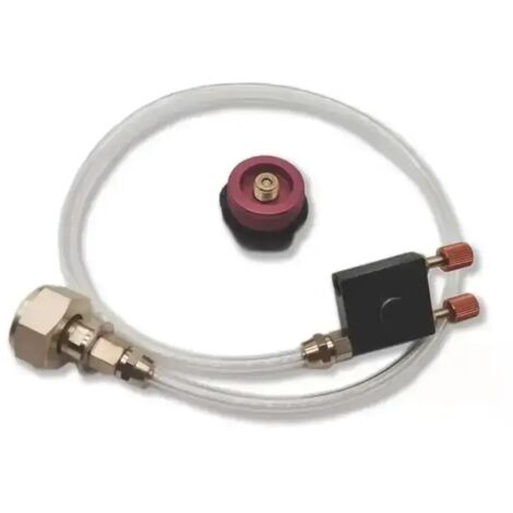 Adaptateur de recharge de propane pour réchaud de camping avec soupape de décharge de pression et valve de gonflage pour bouteille de gaz, compatible avec les accessoires de réchaud et les réchauds po