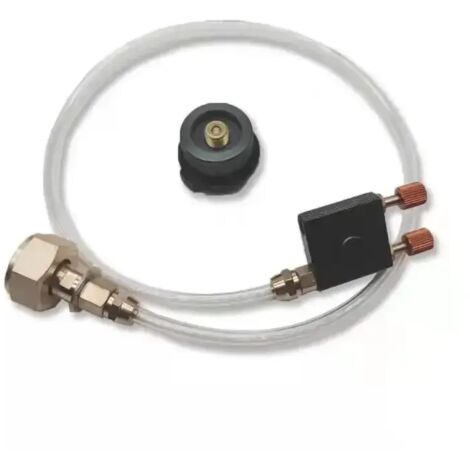 Adaptateur de recharge de propane pour réchaud de camping avec soupape de décharge de pression et valve de gonflage pour bouteille de gaz, compatible avec les accessoires de réchaud et les réchauds po