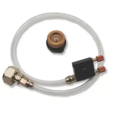 Adaptateur de recharge de propane pour réchaud de camping avec soupape de décharge de pression et valve de gonflage pour bouteille de gaz, compatible avec les accessoires de réchaud et les réchauds po