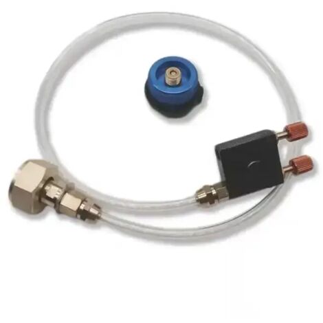 Adaptateur de recharge de propane pour réchaud de camping avec soupape de décharge de pression et valve de gonflage pour bouteille de gaz, compatible avec les accessoires de réchaud et les réchauds po