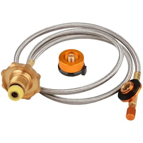 Adaptateur de recharge de propane pour réchaud de camping extérieur, brûleur, coupleur de réservoir de bouteille plate de GPL, adaptateur de conteneur, durable et compatible avec les réchauds de cuisi