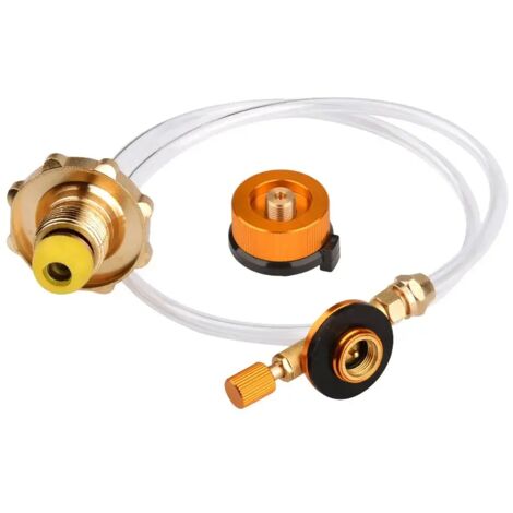 Adaptateur de recharge de propane pour réchaud de camping extérieur, brûleur, coupleur de réservoir de bouteille plate de GPL, adaptateur de conteneur, durable et compatible avec les réchauds de cuisi