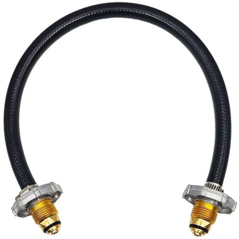 Adaptateur de recharge de propane pour réchaud de camping, tuyau de remplissage double bouteille de 60 cm, accessoires de chargement de gaz pour le camping en extérieur, réchauds de cuisine portables
