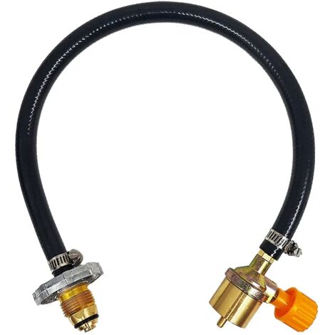 Adaptateur de recharge de propane pour réchaud de camping, tuyau de remplissage double bouteille de 60 cm, accessoires de chargement de gaz pour le camping en extérieur, réchauds de cuisine portables