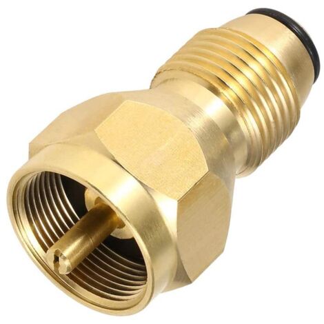 Adaptateur de recharge de propane pour réservoirs de 1 lb, connecteur de réservoir de bouteille de GPL pour bouteilles jetables, laiton massif