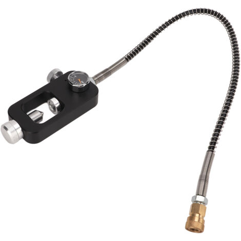 Adaptateur de Recharge pour Bouteille de Plongée avec Manomètre et Flexible en Alliage d'Aluminium Portable et Antirouille