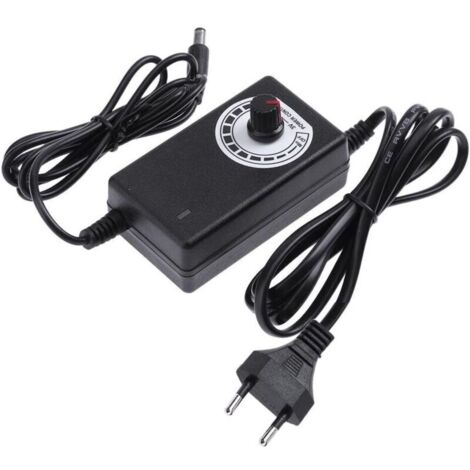 Adaptateur de Régulation de la Tension 24 W 3-24 V Adaptateur d'Alimentation avec Matériau ABS pour Ventilateur LED / Ventilateur Électrique / Microforets /DVD Mobile