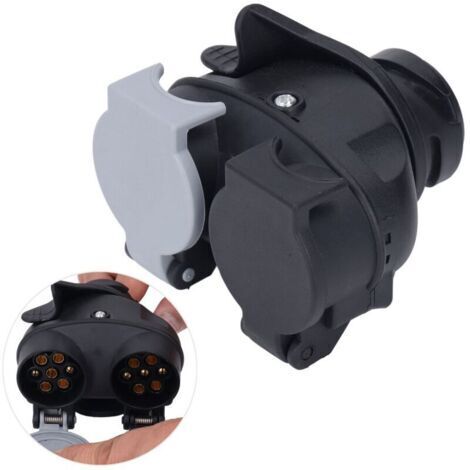 Adaptateur de remorquage 13 broches à double 7 broches, prise de Conversion 12V 12N 12S pour caravane, remorque, appareil de réfrigérateur