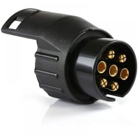 Adaptateur de remorque 7 broches vers 13 broches – Étanche et durable – Connecteur universel pour voitures et camions – Nylon et cuivre