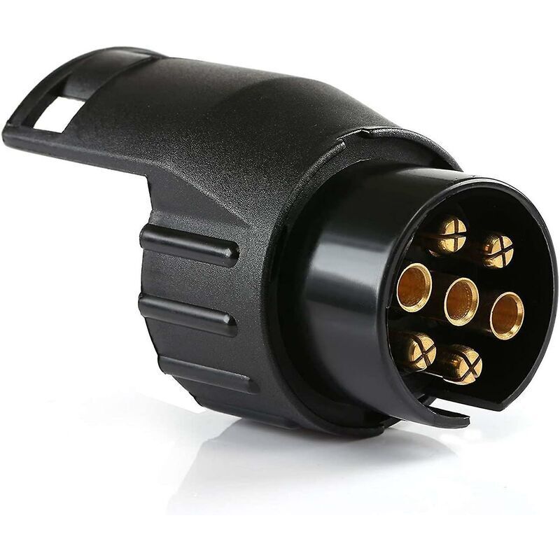 Adaptateur de remorque 7 broches vers 13 broches – Imperméable – Nylon et cuivre – Compatible voitures et remorques – Installation facile