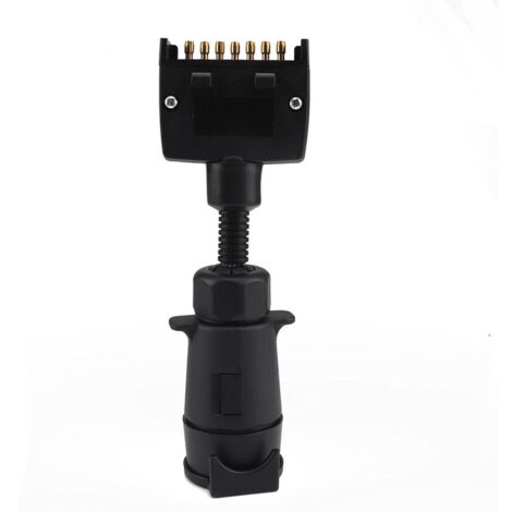 Adaptateur de remorque, prise femelle ronde 7 broches vers mâle plate, adaptateur pour remorque de voiture