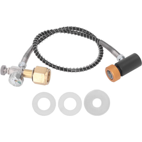 Adaptateur de Remplissage CO2 CGA320 vers TR21-4 avec Tuyau Haute Pression pour SodaStream