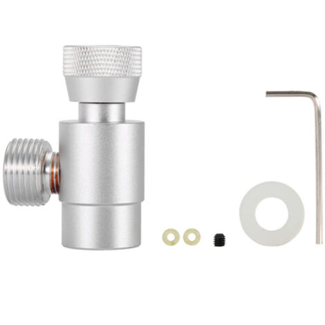 Adaptateur de remplissage CO2 pour SodaStream (W21.8-14) - Kit complet avec connecteur de bouteille - Finition argentée