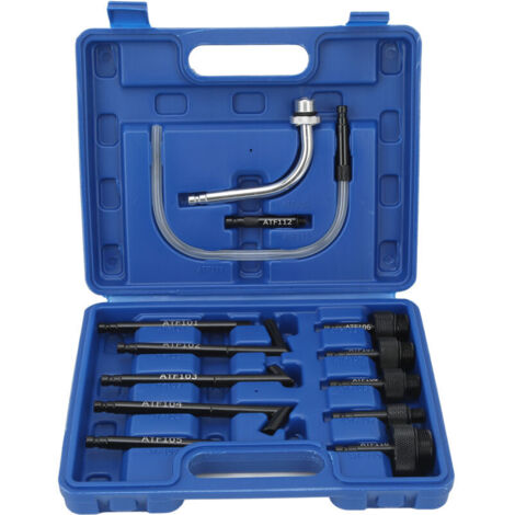 Adaptateur de remplissage de boîte de vitesses ATF 13 pièces en acier au carbone outil de connecteur de remplissage de pompe à fluide de remplissage d'huile de transmission