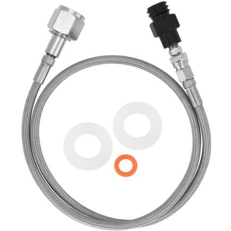 Adaptateur de Remplissage de Bouteille de CO2, 1m, Argenté, pour Système de Gaz Carbonique