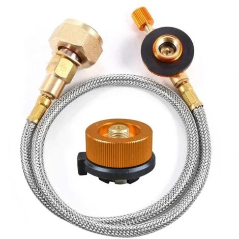 Adaptateur de remplissage de gaz pour réchaud de camping, adaptateur de remplissage de bouteille de propane, accessoires de connexion pour réservoir de gaz et réchaud portable