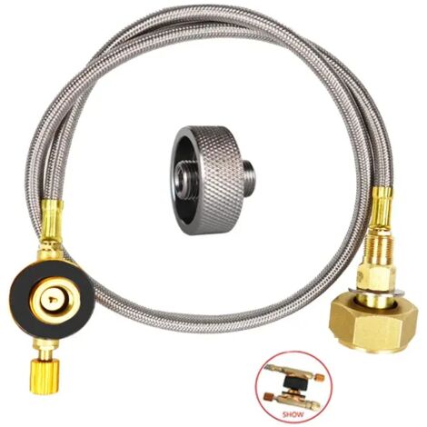 Adaptateur de remplissage de gaz pour réchaud de camping, adaptateur de remplissage de bouteille de propane, accessoires de connexion pour réservoir de gaz et réchaud portable