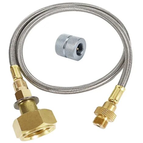 Adaptateur de remplissage de propane pour réchaud de camping, tuyau de raccordement pour bouteille de gaz, adaptateur pour brûleur extérieur, connecteur de tuyau pour bouteille de GPL, réchauds de cui
