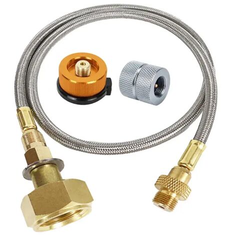 Adaptateur de remplissage de propane pour réchaud de camping, tuyau de raccordement pour bouteille de gaz, adaptateur pour brûleur extérieur, connecteur de tuyau pour bouteille de GPL, réchauds de cui