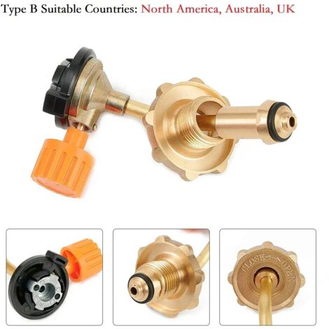 Adaptateur de remplissage pour bouteille de butane (1 pièce) - Convient pour le camping, les pique-niques et les réchauds portables.