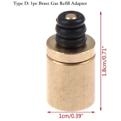 Adaptateur de remplissage pour bouteille de butane (1 pièce) - Convient pour le camping, les pique-niques et les réchauds portables.
