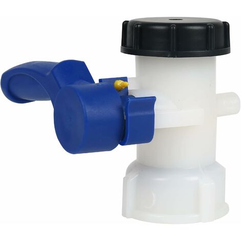 Adaptateur de réservoir d'eau IBC universel 62 mm - Pour réservoir IBC - Valve de régulation - Robinet de tuyau - Adaptateur de robinet - Pour bidon, conteneur, citerne de pluie