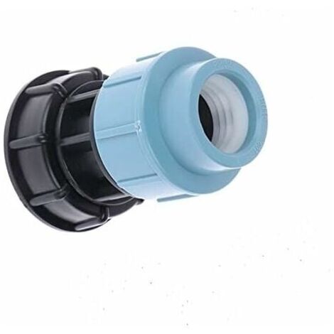 Adaptateur de réservoir IBC S60X6 avec connecteur MDPE droit de 25 mm Compatible avec les conteneurs IBC standard du Royaume-Uni et de l'UE-LIAIKI