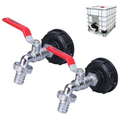 Adaptateur de réservoir - Robinet Cuve Recuperateur Eaue Pluie - Connecteur à filetage 1/2\" - Blanc