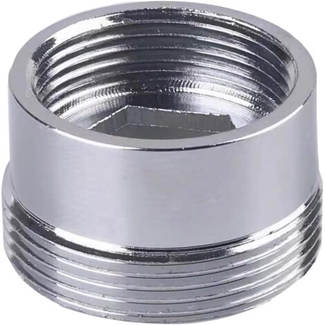 Adaptateur de robinet, adaptateur d'aérateur de robinet à filetage interne M18 vers filetage externe M22, adapté pour connecter un aérateur à un robinet de cuisine (M18-M22)