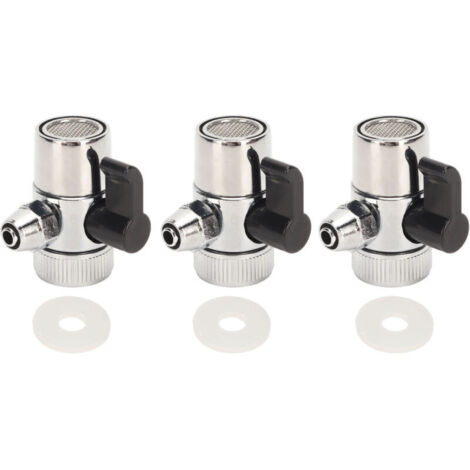Adaptateur de robinet d'évier en métal, 3 pièces, G2.5/8, Valve de dérivation universelle, Installation facile, adaptateur de robinet d'évier en métal