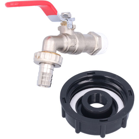 Adaptateur de Robinet pour Réservoir IBC, Raccord Laiton G1/2 à Filetage Large, Pièce de Remplacement de Valve