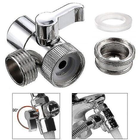 Adaptateur de robinet, séparateur d'évier, vanne de dérivation, connecteur de robinet d'eau pour toilettes, bidet, douche, accessoires de cuisine
