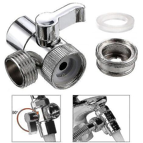 Adaptateur de robinet, séparateur d'évier, vanne de dérivation, raccordement de robinet d'eau pour toilettes, bidet, douche, accessoires de cuisine