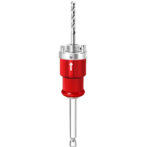 Adaptateur de scie cloche à changement rapide, autobloquant, queue hexagonale 10 mm – Rallonge pour carottage et dénudage de tuyaux
