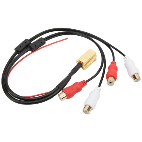 Adaptateur de sortie de ligne de voiture, adaptateur mini ISO facile à installer pour l'électronique automobile.
