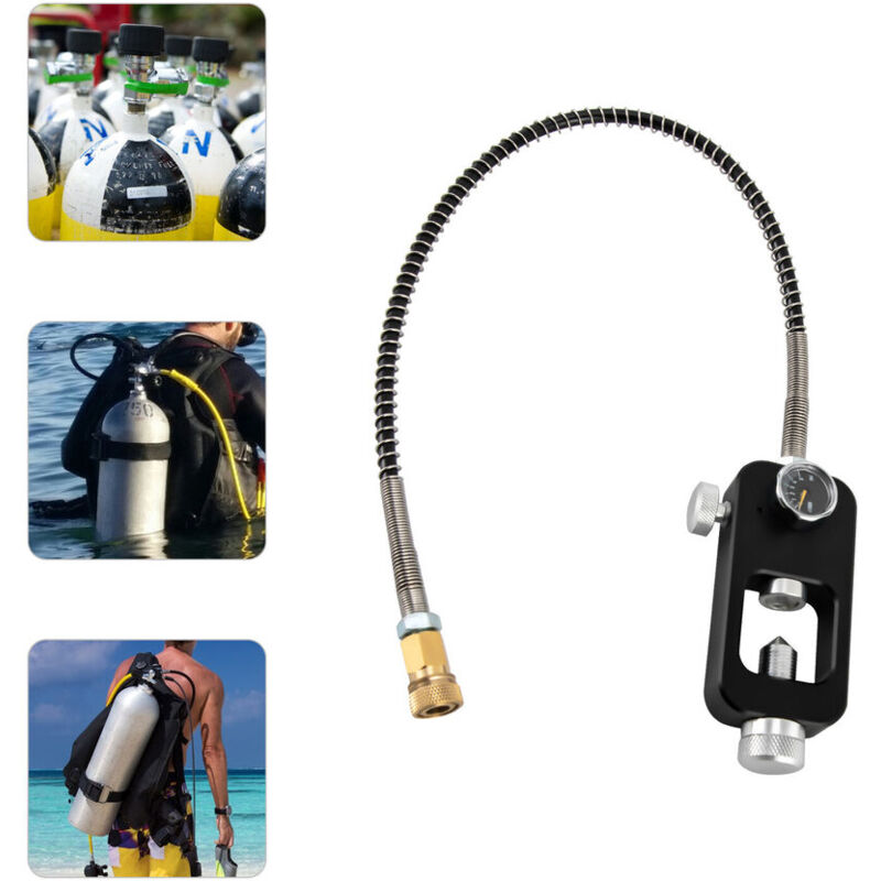 Senderpick - Adaptateur de station de recharge de plongée sous-marine Adaptateur de remplissage de réservoir de paintball Équipement de plongée
