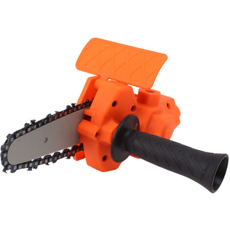 Adaptateur de tête de conversion pour scie électrique sans fil, transformant une perceuse électrique en scie à chaîne électrique, 10 cm (4 pouces), orange