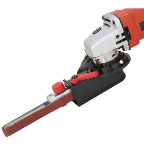 Adaptateur de tête de ponçage pour mini ponceuse à bande, Adaptateur de ponceuse à bande électrique pour meuleuse d'angle électrique pour meulage de lame, ciseaux de meulage(M14)