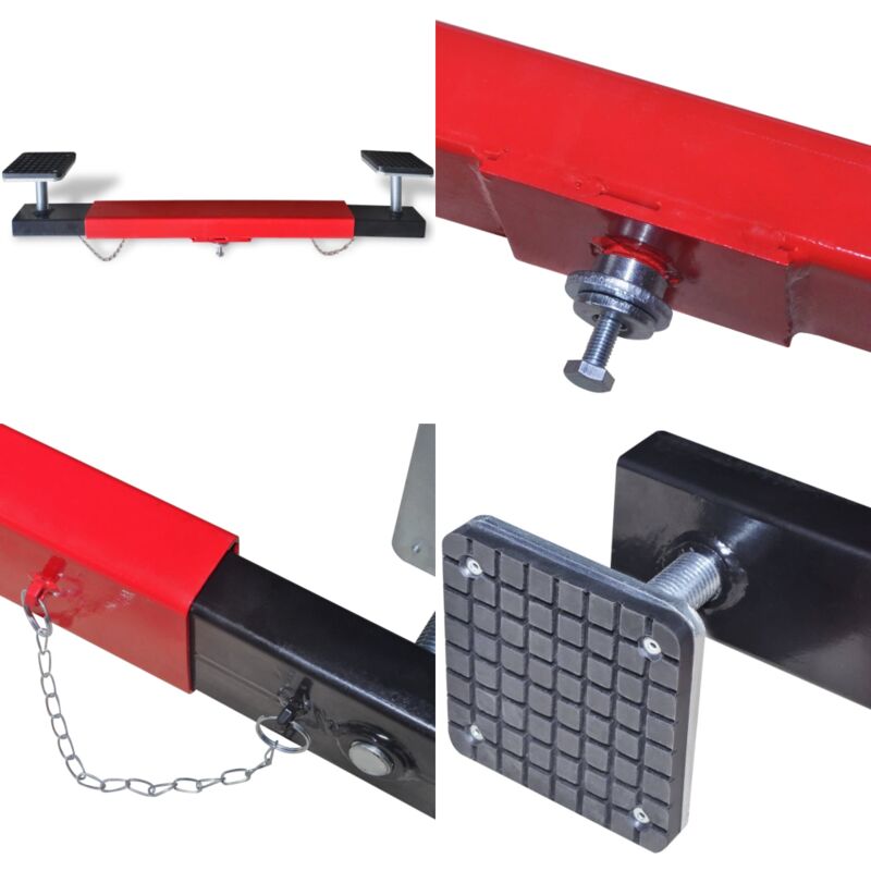 Vidaxl - Adaptateur de traverse 2 tonnes Rouge - Adaptateur De Traverse - Outil De Garage - Cric Automobile - Outils Mécaniques - Levage Voiture
