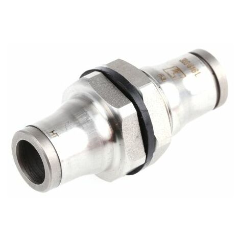 Adaptateur de traversée de cloison Legris LF3800 vers Enfichable, 8 mm Enfichable, 8 mm ( Prix pour 1 )