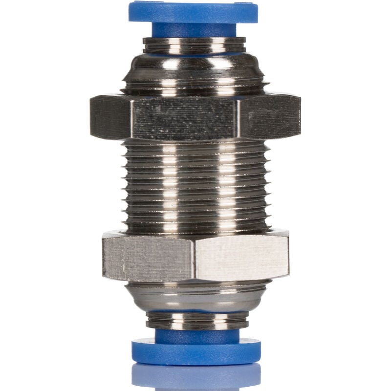 Adaptateur de traversée de cloison Rs Pro vers Enfichable 6 mm Enfichable 6 mm ( Prix pour Paquet de 10 )