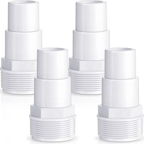 Adaptateur de tuyau combiné pour pompe de filtration de piscine, remplacement pour pompe de piscine hors sol, filtre, écumoire, compatible avec les adaptateurs Hayward SPX1091Z7 et SPX1091Z4 (4 pièces