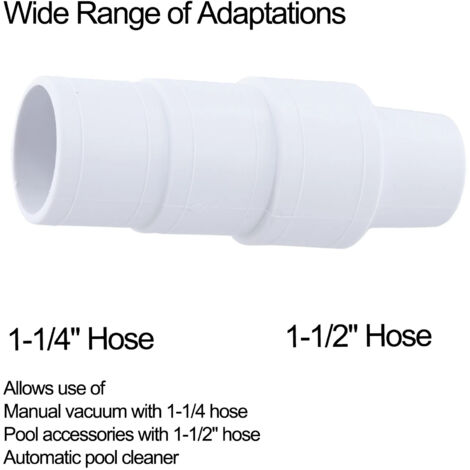 Adaptateur de tuyau d'aspirateur Game4558 compatible avec les accessoires de piscine Bestway/Polygroup/INTEX
