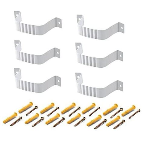 Adaptateur de tuyau de descente Sangle de tuyau de descente de gouttière 3x4 Sangle de guidage 3x4 (paquet de 6) (blanc)