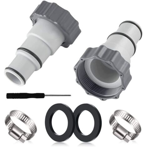 Adaptateur de Tuyau de Piscine A, Adaptateur Tuyau Piscine,raccordement Piscine avec Filetage Interne, adaptateurs de Tuyau de 32/38 mm compatibles avec la Piscine Intex