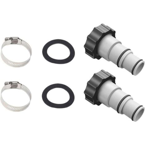 Adaptateur de tuyau de piscine A, XU, Adaptateur de tuyau de piscine, 38 mm et 32 mm de diamètre, Adaptateur A pour piscine, Adaptateur de tuyau pour pompes Raccord de tuyau avec (2 pièces) - KZQ