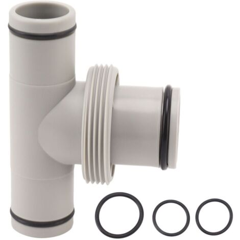 Adaptateur de tuyau de piscine, connecteur de pompe fileté en forme de T, piston de connexion de 1,5 pouces à 1,25 pouces, pour l'entretien
