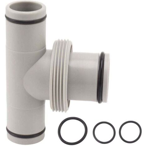 Adaptateur de Tuyau de Piscine de 1,5 Po à 1,25 Po Connecteur de Pompe fileté en Forme de T Plongeur de Tuyau de Connexion pour L'entretien de la Piscine Hors Sol